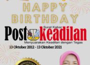 Kepala Sekolah SMKN 15 Kota Bekasi Mengucapkan Happy Anniversary Postkeadilan yang ke 9