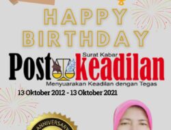 Kepala Sekolah SMKN 15 Kota Bekasi Mengucapkan Happy Anniversary Postkeadilan yang ke 9