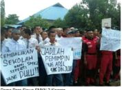 Kepala SMKN 2 Kisaran Tidak Transparan, Siswa Mogok. Kepala UPT NYARIS Baku Hantam