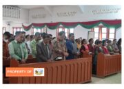 Bersama OPD Bupati Humbahas Kebaktian di HKBP Parsingguran