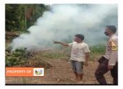 Cegah Karhutla Bhabinkamtibmas Polres Humbahas Lakukan Patroli dialogis.