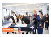 Gubsu Resmikan Gedung perpustakaan di Acara pesta budaya oang oang