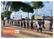 Latihan Dalmas Dalam Mengantisipasi Isu Isu Aksi Unras Oleh Personil Polres Humbahas