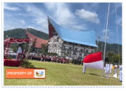 Perayaan kemerdekaan RI di kabupaten Toba berlangsung Hikmat disela perhelatan Internasional AQUABIKE.