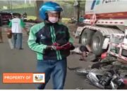 Truk Pertamina Seruduk Puluhan Roda dua dan mobil Di Cibubur