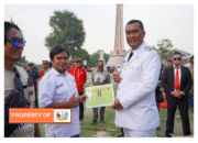 Pawai Defile meriah kegiatan hari ke 2 perayaan kemerdekaan di kabupaten Toba