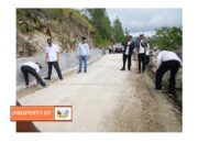 Bupati Humbahas Tinjau Pembangunan Jalan Pollung-Batu Mardingding
