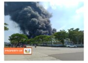 PT Frina Lestari Nusantara kawasan GIIC Deltamas di kabupaten Bekasi Terbakar