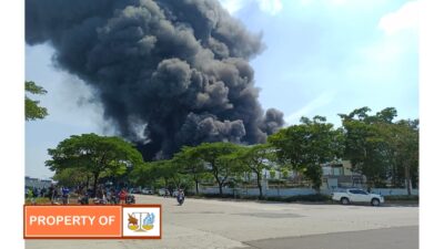 PT Frina Lestari Nusantara kawasan GIIC Deltamas di kabupaten Bekasi Terbakar