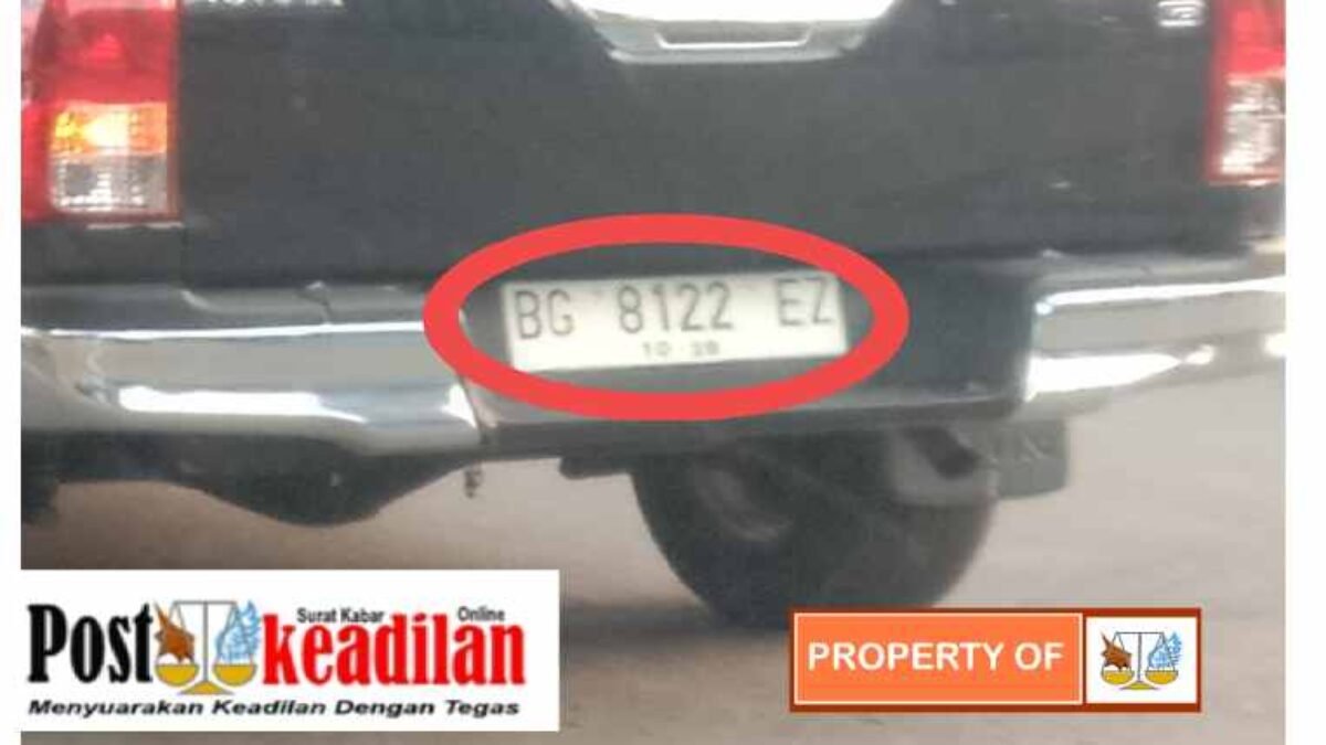 Mobnas BG 8122 EZ diganti plat Hitam : Kabag Aset Tutup Mata