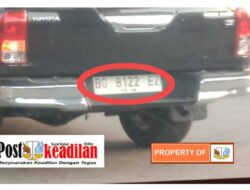 Mobnas BG 8122 EZ diganti plat Hitam : Kabag Aset Tutup Mata