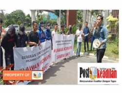 Aksi Demo Gerakan Tuntutan Rakyat Sumsel Lawan Korupsi :  Batubara Melimpah, Kabupaten Lahat Termiskin Nomor 2 di Sumsel