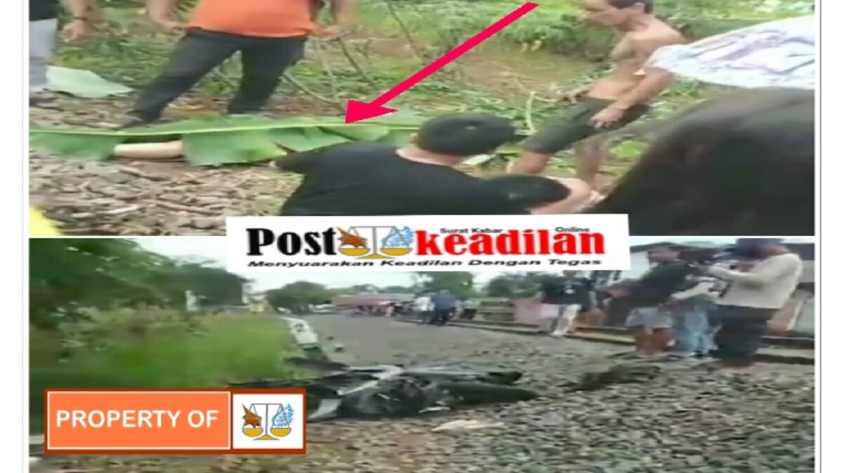 Pemotor Ditabrak Kereta Api Penumpang Bukit Serelo Tujuan Lubuk Linggau Satu Tewas di tempat
