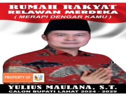 Rumah Rakyat Relawan Merdeka Siap Menangkan Yulius Maulana Cabup Lahat 2024 – 2029.