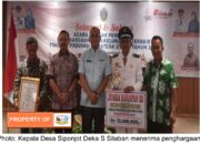Desa Siponjot Humbahas Juara III Desa Inovatif Tingkat Sumut 2022.