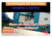 Sengkarut SMPN 1 Setu, Kepala Sekolah Masih Tetap Bertengger. NCW: Kami Minta APH Periksa Penggunaan Anggaran