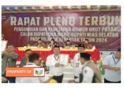 Pengundian Nomor Cabup-Cawabup Nisel 2024, Paslon Sokhi-Yusuf Mendapat Nomor Urut 1.