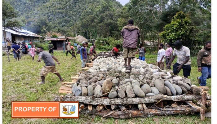 Tradisi Bakar batu warga Papua adalah moment kebersamaan dan kebulatan tekad.