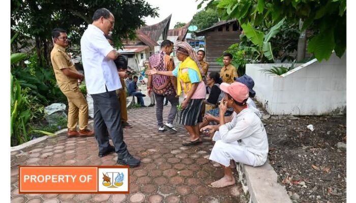 Bupati Humbahas Tinjau Penataan Lingkungan Wilayah Desa dan Sapa Warga di Desa Simamora di Kec.Baktiraja