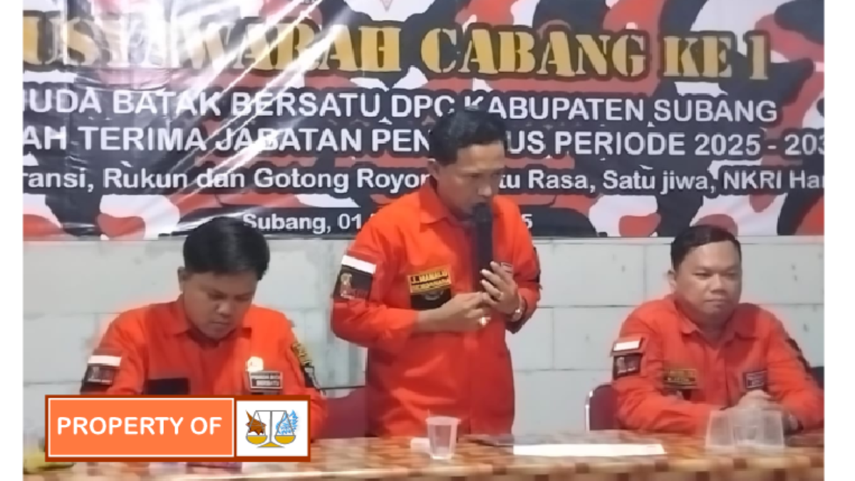 Pelantikan Ketua Pemuda Batak Bersatu DPC Kabupaten Subang Periode 2025-2030