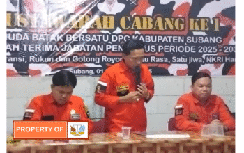 Pelantikan Ketua Pemuda Batak Bersatu DPC Kabupaten Subang Periode 2025-2030