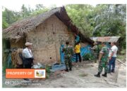 HUT TNI Ke 77 Kapten Kav.Sudirno Koramil 19/BP- Deli Serdang Ikut Langsung Bedah  Rumah Warga Miskin