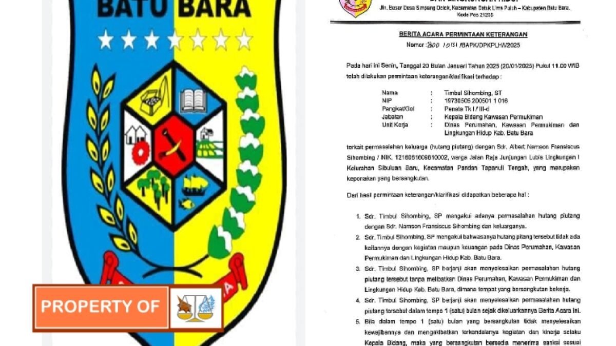 TS Oknum ASN Kabid.DKDPLH Batubara Ingkar Janji Coreng Wajah ASN