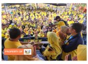 Peringati HUT Partai Golkar  ke-58,  Adakan Jalan Sehat