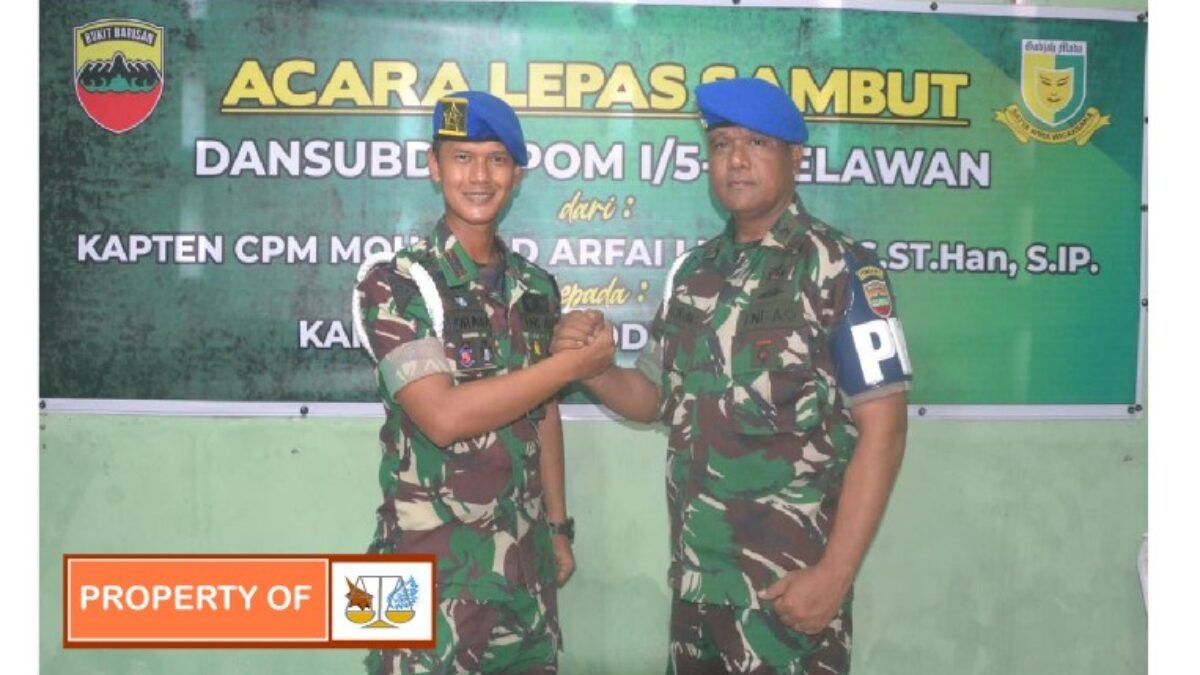 Acara Pisah Sambut Dansubdenpom Belawan Penuh Rasa Haru