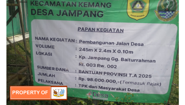 Pekerjaan banprop desa Jampang tidak sesuai spek