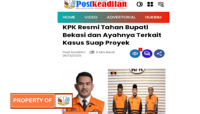 Wow.. Si ‘Raja Bongkar’ Bersama Bapaknya Ditahan Atas Kasus Kejahatan Terima Suap