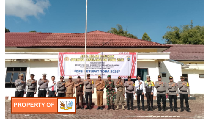 Sekdakab Pakpak Bharat  hadiri apel gelar  pasukan operasi keselamatan tahun 2026