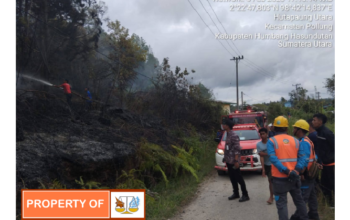 Damkar Humbahas Berhasil Padamkan Api Yang Menghanguskan Lahan 2 Hektar di Pollung