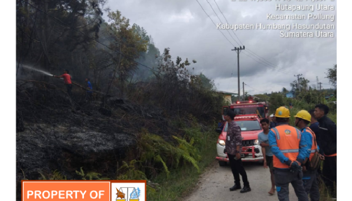 Damkar Humbahas Berhasil Padamkan Api Yang Menghanguskan Lahan 2 Hektar di Pollung
