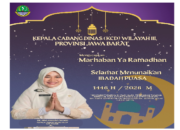 Kepala Cabang Dinas (KCD) Wilayah III Provinsi Jawa Barat Mengucapkan Selamat Menunaikan Ibadah Puasa Ramadhan 1447 H -2026 M