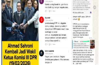Sahroni Kembali Menjabat Wakil Ketua Komisi III, Banyak Rakyat Meradang