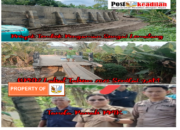 Feri Wisnu didampingi  David ditanya wartawan dijawab ” Keno Dendo Masih Begawe ” Terkait proyek Pembangunan Tembok Pengaman Sungai Lematang 9,8 M