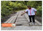 Seknas Jokowi Berharap Agar Pemkab Humbahas Perbaiki Jembatan Lae Luhung Desa Sionom Hudon Runggu.