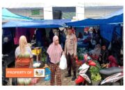 Rutin Laksanakan Patroli Sambangi Pasar Tradisional Personil Polsek Sinjai Barat 