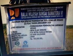 Kualitasnya Diragukan, Diduga Proyek Pembangunan Peningkatan Jaringan Irigasi Didesa Olak Kemang Dikerjakan Asal Jadi