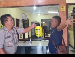 Antisipasi Virus C-19, Polsek Siborong-Borong Siapkan Sterilisasi