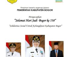 Pemerintah Bogor mengucapkan Selamat hari jadi Bogor ke 538