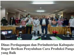 Publikasi Dinas perdagangan dan Perindustrian Kabupaten Bogor