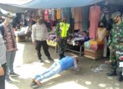 Beberapa Kecamatan Zona Merah di Batanghari,  Tim Gabungan Penegakan Prokes Gelar Operasi Yustisi di Pasar Sungai Rengas