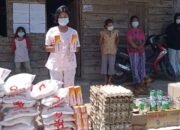 Bantuan pangan dan vitamin yang dijanjikan PT. TPL ke masyarakat Parik terpapar covid, terealisasi dengan cepat.