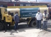 Bertambah lagi permintaan penyemprotan disinfektan dari PT. TPL ke kelurahan 3 Balige.