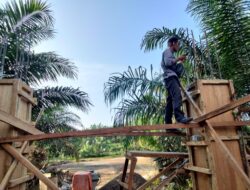 Proyek Siluman Dana DAK Muncul di Desa Bukit Kemuning Mersam Tanpa Plang Proyek.