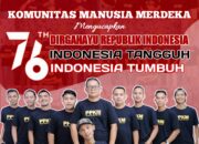 Komunitas Manusia Merdeka mengucapkan Dirgahayu RI yang Ke 76