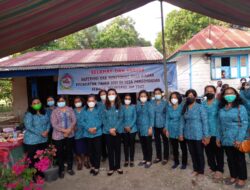 Ketua PKK dan Dinas PPMD PA Kabupaten Toba supervisi dan monitoring di desa Pangombusan Kecamatan Parmaksian.