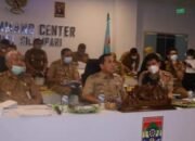 Walikota Lubuk Linggau Ikuti Rakor Monev PPKT 2021.